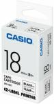 Casio XR-18X1 18mm x 8m, átlátszó-fekete feliratozógép szalag (XR-18X1)