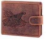 GreenDeed kutya mintás barna férfi bőr pénztárca (AKU9641/T BROWN)