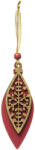 Fééric Lights & Christmas Karácsonyi felakasztható csepp dísz - fa - piros/arany (IMO-JJA-175863PIROS)
