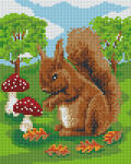 Pixelhobby Pixel szett 4 normál alaplappal, színekkel, mókus (804375)