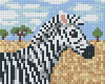 Pixelhobby Pixel szett 1 normál alaplappal, színekkel, zebra (801358)