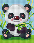 Pixelhobby Pixel szett 1 normál alaplappal, színekkel, panda (801220)