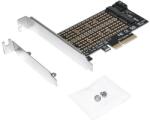 Makki Контролер Makki MAKKI-M2-PCIE-2X, от PCI-E x4(м) към 2x M. 2 (NVMe+SATA), за 2230/2242/2260/2280 (MAKKI-M2-PCIE-2X)