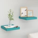 vidaXL Rafturi perete suspendate, 2 buc. , albastru, 23x23, 5x3, 8 cm MDF (326610) Raft