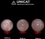  Sfera Cuart Roz Mineral Natural - 58-61 x 58-61 mm - 1 Buc