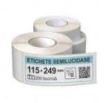 LabelLife Rola etichete autoadezive semilucioase 115x249 mm, adeziv permanent, 200 etichete rola (ER07R115X249CA)