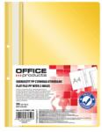 Office Products Dosar plastic PP cu sina, cu gauri, grosime 100/170microni, 50 buc/set, Office Products - galben (DN421106)