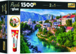 Trefl Trefl: Mostar - puzzle cu 1500 de piese + adeziv cadou (26176) Puzzle