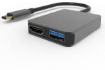 VCOM Kábel Átalakító USB TYPE-C apa - HDMI anya + USB3.0 + USB TYPE-C anya (CU454)