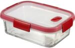 Keter Ételtartó, szögletes, üveg, 0, 9 l, CURVER "Smart Cook", piros (KHMU178) - irodaoutlet
