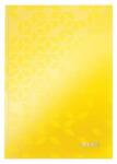 Leitz Beíró, A5, vonalas, 80 lap, keményfedeles, LEITZ "Wow", sárga (E46271016) - irodaoutlet