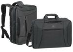 RIVACASE Notebook táska, hátizsákká alakítható, 16", RIVACASE "Central 8290", fekete (NTR8290B) - irodaoutlet