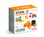 Clics Toys Joc cu magneti Stick-O, Set de construit vehicule, 26 piese (clic-902004)