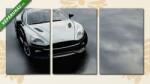  Többrészes Vászonkép, Partner Kollekció: Aston Martin sportkocsi egy esős napon(125x60 cm, L02)