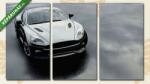  Többrészes Vászonkép, Partner Kollekció: Aston Martin sportkocsi egy esős napon(125x70 cm, L01)