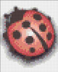 Pixelhobby Pixel szett 1 normál alaplappal, színekkel, katica (801033)