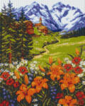 Pixelhobby Pixel szett 9 normál alaplappal, színekkel, hegyvidék (809125)