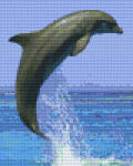 Pixelhobby Pixel szett 4 normál alaplappal, színekkel, delfin (804223)