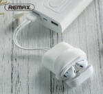 Remax RC-A6 fehér Apple AirPods / AirPods 2 szilikon tok, kábellel