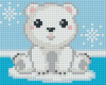 Pixelhobby Pixel szett 1 normál alaplappal, színekkel, jegesmedve (801366)