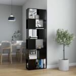 vidaXL Bibliotecă/Separator cameră, negru, 60x24x186 cm, PAL (809099) Biblioteca