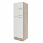 Leziter Yorki 60-as felülfagyasztós hűtős kamra szekrény sonoma tölgy korpusz selyemfényű fehér fronttal (YKH60STSF) - leziteronline