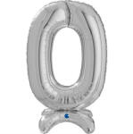 Grabo Balon folie cifra 0 argintiu Stand Up 64 cm