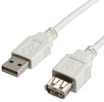 Roline Кабел Roline S3111-400, USB Type A(м) към USB Type A(ж), 0.8m, бежов