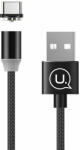 USAMS USB apa - Mágneses USB-C apa Adat- és töltőkábel - Fekete (SJ293USB01)
