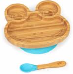 Klarstein Gyermek étkészlet, bambusz tányér és kanál, 250 ml, mellékelve tapadókorong, 18 x 18 cm (BW-10243-010) (BW-10243-010)