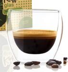 Bambuswald Kávéspohár, 100 ml, thermo pohár, kézműves, boroszilikát üveg (BW-10272-001) (BW-10272-001)