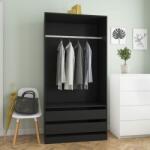 vidaXL Șifonier, negru, 100 x 50 x 200 cm, PAL (800604) - comfy Garderoba