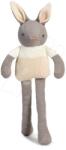 ThreadBear Design Păpușă tricotată iepuraș Baby Threads Grey Bunny ThreadBear gri din bumbac moale de la 0 luni (TB4070) Papusa