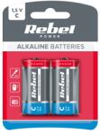 Rebel Baterie Alcalina R14 Blister 2 Buc (bat0063b) - cadouriminunate Baterii de unica folosinta