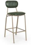 Bizzotto Scaun de bar cadru fier auriu si sezut piele ecologica Addy 41x51x100x73 cm (0746118)