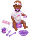 Simba Toys New Born Baby barna bőrű pisilős játékbaba - 43 cm (5030060)