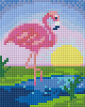 Pixelhobby Pixel szett 1 normál alaplappal, színekkel, flamingó (801427)