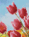 Pixelhobby Pixel szett 1 normál alaplappal, színekkel, tulipánok (801332)