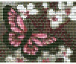 Pixelhobby Pixel szett 1 normál alaplappal, színekkel, pillangó virágokkal (801003)