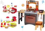 Ecoiffier Set bucătărie cu pizza Pizzerie Ecoiffier accesibilă din mai multe părți cu aparat de vafe și robot de bucătărie cu accesorii (ECO1693-3) Bucatarie copii