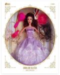 Magic Toys Divatbaba póthajjal és kiegészítőkkel lila ruhában - 30 cm (MKL399677)