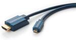 clicktronic Micro HDMI - HDMI kábel 2m - Kék (70328)