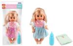 Magic Toys Pislő baba masnis ruhában kiegészítőkkel - 30 cm (MKL333968)