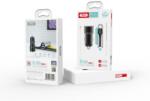 XO TZ09 autós töltő (Szürke) - 2×USB, microUSB kábel, alumínium ház, 12W