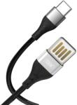 XO NB188 micro USB adatkábel (Szürke) - 1 m, 2.4A, kétoldalas USB csatlakozó