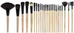 Lewer Set de pensule de machiaj în husă, 24 buc - Lewer Brushes 24 Wood