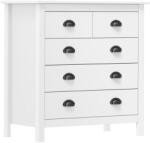 vidaXL Servantă Hill, alb, 79x40x80 cm, lemn masiv de pin (288916) Comoda