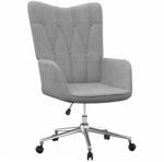 vidaXL Scaun de relaxare, gri deschis, material textil (327633)