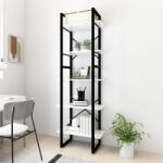 vidaXL Bibliotecă cu 5 rafturi, alb, 60x30x175 cm, lemn prelucrat (3081978) Biblioteca