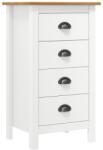 vidaXL Servantă Hill, alb, 46x35x80 cm, lemn masiv de pin (288914) Comoda